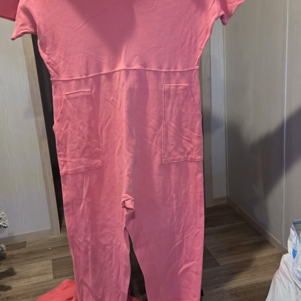 Pink Short Sleeve Jumpsuit Zenana